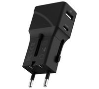 Rolling Square Pocket Travel Charger - Adaptateur Prise Universelle de Poche avec Prise USB C et A, Adaptateur Voyage Accessoires Compatible avec Prises 200 Pays US EU UK AU, Chargeur Usb Multiple 20W