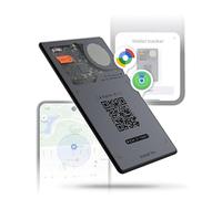 Rolling Square AirCard Pro Dual - Smart Tag Android et Apple, Air Traceur Tag Bluetooth Compatible avec Apple Find My et Google Android Find Hub, Tracker Card avec Charge Wireless, Digital ID, Gris 2x