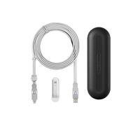 Rolling Square inCharge XL 300cm - Cable Usb c Charge Rapide, 100W - Chargeur Usb c Universel 6 en 1 pour Appareils Mobiles avec Usb c + Cable Lightning et Micro Usb, Idéal comme Cadeau Homme, Blanc