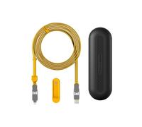 Rolling Square inCharge XL 300cm - Cable Usb c Charge Rapide, 100W - Chargeur Usb c Universel 6 en 1 pour Appareils Mobiles avec Usb c + Cable Lightning et Micro Usb, Idéal comme Cadeau Homme, Jaune