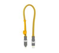 Rolling Square inCharge XL 30cm - Cable Usb c Charge Rapide, 100 W - Chargeur Usb c Universel 6 en 1 pour Appareils Mobiles avec Usb c + Cable Lightning et Micro Usb, Idéal comme Cadeau Homme, Jaune