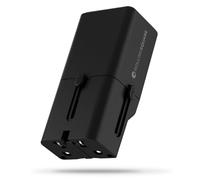 Rolling Square Portable Pocket Travel Adapter - Adaptateur de Voyage Poche Portable, Chargeur Universel USB-C pour 200+ Pays, Prises US, EU, UK, AU, Charge Rapide 30W pour Smartphones, Tablettes, Noir