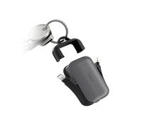 Rolling Square TAU 2 (2nd Gen) - Power Bank avec Porte Clé, 5V Batterie Externe Portable avec Cable Usb c, Cable Lightning, Micro Usb avec Fonction Carte de Visite Numérique NFC/QR Code, 2000mAh, Noir