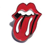 Rolling Stones - Badge de musique rock représentant une langue et des lèvres en métal émaillé