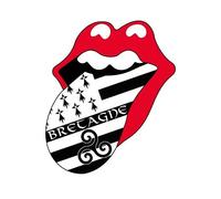 Rolling Stones Bretagne Breizh autocollant adhésif sticker logo 434 - Taille : 12 cm