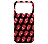 Rolling Stones Classic Tongue Logo Repeat Noir Coque pour iPhone 17 Pro