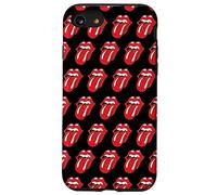 Rolling Stones Classic Tongue Logo Repeat Noir Coque pour iPhone SE (2020) / 7 / 8