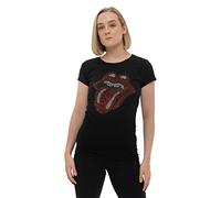 Rolling Stones - Manches courtes - manches courtes Femme, Noir, Large