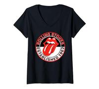 Rolling Stones Official Est 1962 T-Shirt avec Col en V