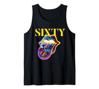 Rolling Stones Sixty Langue Officielle Débardeur, Homme, Noir, XXL