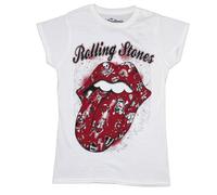 Rolling Stones T-Shirt Femme Tattoo Flash, Blanc, 36
