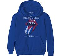 Rolling Stones - the - Felpa # L Unisex Blue # Havana Cuba [Import]