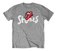 Rolling Stones The No Filter Brush Strokes T-Shirt, Gris, M Homme