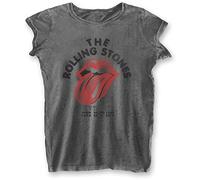 Rolling Stones - the - T-Shirt # L Ladies Grey # New York City 75 [Import]
