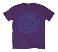 Rolling Stones - the - T-Shirt # L Unisex Purple # Vintage 70s Logo [Import]