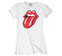 Rolling Stones the - T-Shirt # M Ladies White # Classic Tongue