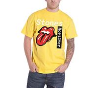 Rolling Stones The T Shirt No Filter Tour Text Logo Nouveau Officiel Homme Jaune Size XL
