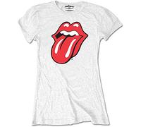 Rolling Stones the - T-Shirt # S Ladies White # Classic Tongue [Import]