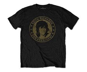 Rolling Stones the - T-Shirt # S Unisex Black # Keith for President