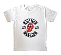 Rolling Stones The T-Shirt US Tour 1978 en Coton pour Enfants/Filles, blanc, 5-6 ans
