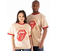 Rolling Stones The T Shirt US Tour 78 Official Unisex Ringer Orange, Mixte
