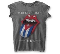 Rolling Stones - the - T-Shirt # XXL Ladies Grey # Havana Cuba [Import]