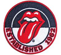 Rolling Stones - the - Rock Off officially licensed products The Rolling Stones Patch Est 1962 Band Logo Officiel Embroidered Woven Iron On Size Accessory Size