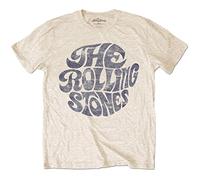 Rolling Stones Vintage 70's Logo T-Shirt, Beige, X-Large Homme