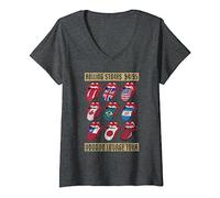 Rolling Stones Voodoo Lounge Charbon T-Shirt avec Col en V