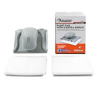 ROLLINGDOG Kit tampon de peinture - Tampon de bordure de 10,2 cm avec 3 recharges de tampons pour peinture de précision sur murs lisses, plafonds et fenêtres