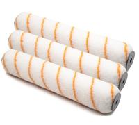 ROLLINGDOG Lot de 3 manchons de rouleau de peinture de 30,5 cm - Poils moyens de 12 mm, adaptés pour les murs légèrement texturés, les vieux murs intérieurs, les surfaces en ciment léger (lot de 3