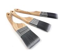 ROLLINGDOG Lot de 3 pinceaux coudés avec manche en bois pour mur, plafond, coupe de peinture (3,8 cm, 5,1 cm, 6,3 cm)