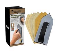 ROLLINGDOG Lot de 7 ponceuses de détail - Ponceuse manuelle de 19,6 x 7,6 cm avec 6 papiers abrasifs pour cloison sèche, bois et métal (grain 80, 120, 240)