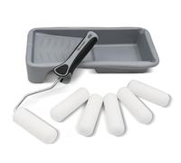 ROLLINGDOG Lot de 8 mini rouleaux brillants pour peinture, mini rouleau de pantalon avec mini rouleaux de peinture en mousse haute densité, parfaits pour faire briller les armoires, les rebords de