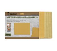 ROLLINGDOG Papiers abrasifs 17,8 x 22,9 cm - 6 feuilles #80#120#240 (18 au total), pour bois, métal ou autres surfaces, ponceuse d'angle ROLLINGDOG