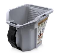 ROLLINGDOG Seau à peinture et gobelet à peinture de 100 mm avec support magnétique et sangle auto-agrippante, capacité de 1 l avec grille de chargement, peinture portable multi-positions pour projet