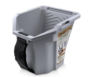 ROLLINGDOG Seau à peinture et gobelet à peinture de 100 mm avec support magnétique et sangle auto-agrippante, capacité de 1 l avec grille de chargement, peinture portable multi-positions pour projet