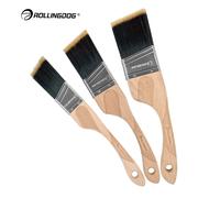 ROLLINGDOG Set de pinceaux de peinture Doberman 5 pièces, kit professionnel de pinceaux en fil de polyester, pour peinture intérieure et extérieure (murs et plafonds), amélioration de la maison, rénov