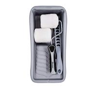 Rollingdog Smooth-Pro Lot de 5 rouleaux de 7,6 cm avec cadre de rouleau, barre d'agitation, plateau de 10,2 cm et 2 housses de rouleau de 7,6 cm