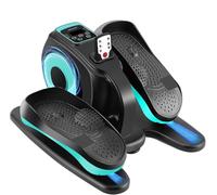 Rollingsurfer Vélo Elliptique Électrique, Elliptique de Bureau avec Écran LCD et Télécommande, Portable Pédalier Electrique Rééducation de Adultes et Personnes Âgées