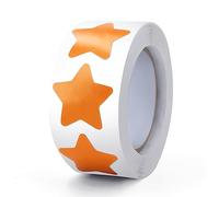 Rollo de pegatinas de estrellas naranjas 2,5 cm Pequeñas etiquetas autoadhesivas de estrellas de Navidad Pegatinas de recompensa Decoración para niños Profesores Empresas 500 unidades