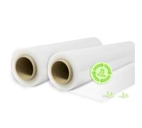 Rollo Film Elástico de Plástico Estirable Transparente 70% Reciclado de 50 cm Extensible Hasta 300 Metros de Largo Protector de Embalaje Industrial Resistente para Embalar y Paletizar (2 Rollos)