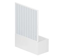 Rollplast BAST1LONCC28150 Paroi simple en accordéon pour baignoire Ouverture latérale PVC Blanc 150 x 150 cm