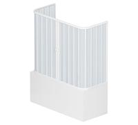 Rollplast BVES1CONCC28170 Pare-baignoire en PVC à deux volets, dim.70 x 170 x H 150 cm, ouverture centrale, blanc