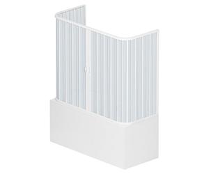 Rollplast BVES1CONCC28170 Pare-baignoire en PVC à deux volets, dim.70 x 170 x H 150 cm, ouverture centrale, blanc