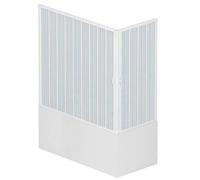 ROLLPLAST Pare-baignoire en PVC à deux volets dim.70 x 170 x H 150 cm ouverture angulaire. blanc - BGAL1CONCC28170