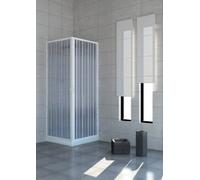 ROLLPLAST PINTO - Cabine de douche en PVC à soufflet - 2 côtés 80 x 120 cm - Blanc