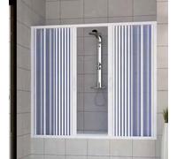 ROLLPLAST PINTO Cabine de douche moderne en PVC - 2 portes - Réversible - Blanc - 1500 x 1700 mm