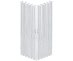 ROLLPLAST PINTO Cabine de douche pliante Liberté, d'angle réductible, gain place, en PVC blanc pastel, fabriquée Italie, mobilier salle bain, 90 x cm
