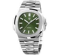 RollsTimi Montre pour Homme Paganini Design PD-1728 Bleu Ciel Boîtier en Acier Inoxydable de 40 mm Verre Saphir synthétique Chronographe mécanique à remontage Automatique ST16